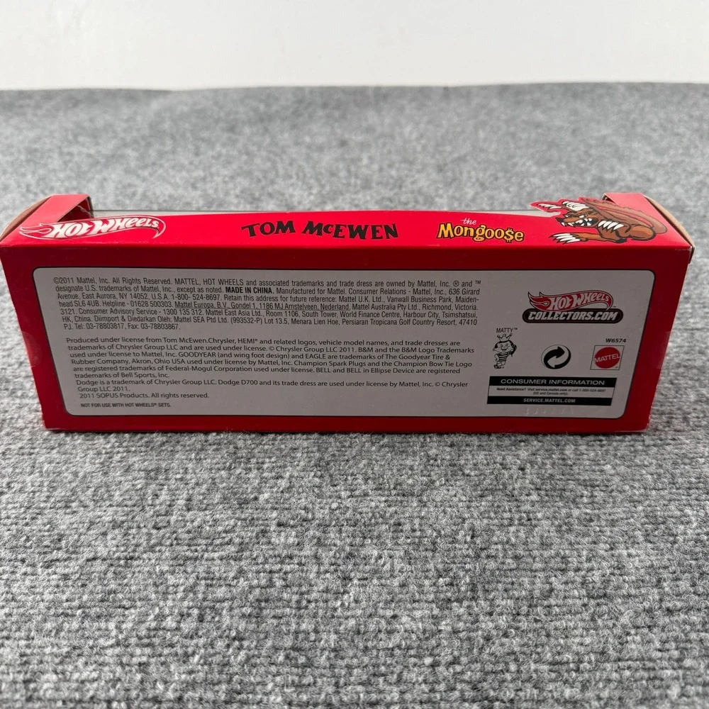 Hot Wheels Tom McEwen The Mongoose 2-Car Set Red Limited 03820/05000 Rare